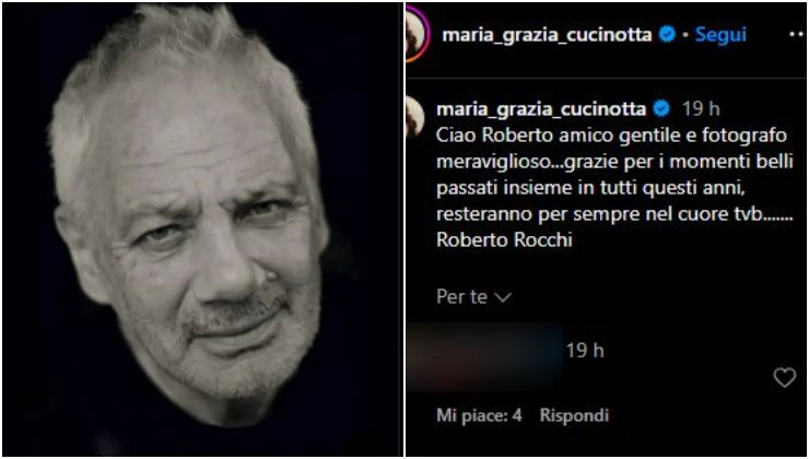 Cucinotta saluto Roberto Rocchi