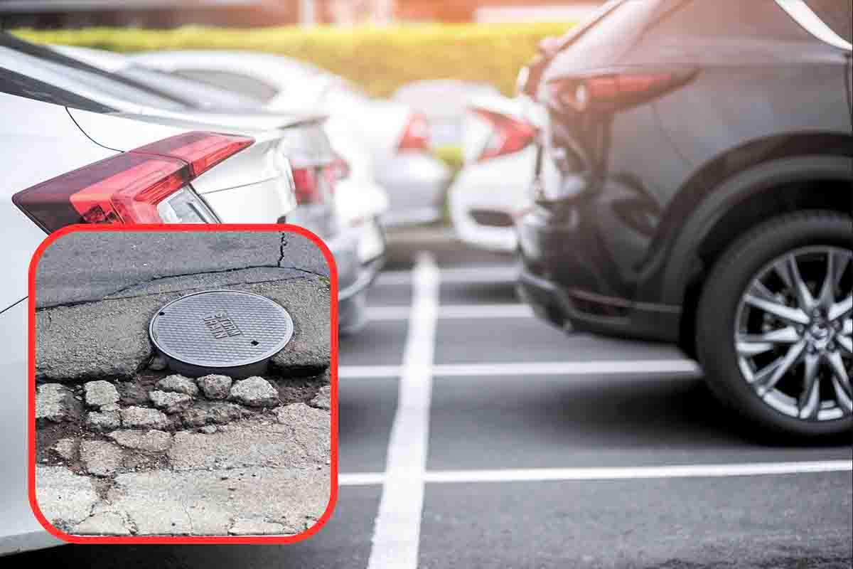 Auto parcheggiata in strada danneggiata